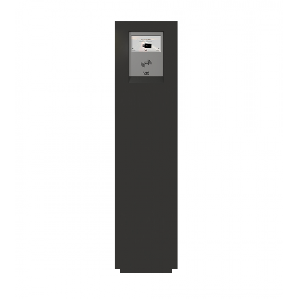 V2C POLE PRO 2X22KW - SUR PIED - Protections
et compteurs MID intégrés - Protections 6mA