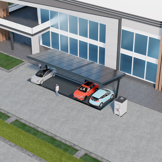 Ombrière solaire EnerPark Energy Hub, carport photovoltaïque 5 places