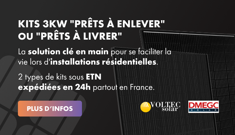 KITS 3KW "prêts à enlever" ou "prêts à livrer" : LA solution clé en main pour vous faciliter la vie lors d'installations résidentielles
