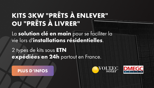 KITS 3KW "prêts à enlever" ou "prêts à livrer" : LA solution clé en main pour vous faciliter la vie lors d'installations résidentielles