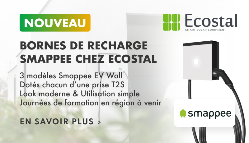 Bornes de recharge Smappee, maintenant disponibles chez Ecostal !