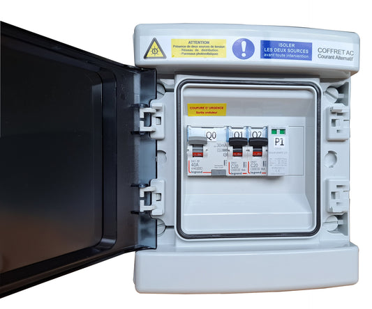 Coffret AC monophasé, onduleur réseau jusqu'à 4kVA, CTAC 20-300mA