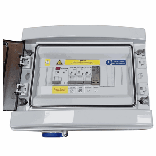 Coffret AC monophasé, jusqu'à 3kWc, 20-30mA Type F + 1 Enphase Q relay