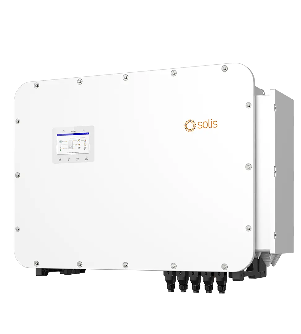 Onduleur Solis S6, 80kW/80kVA, hybride, triphasé, 10 MPPT, DC SW, Deux ports pour batterie HV, Port Backup, Smart Port, Ecran 7", AFCI, compteur & S2-WL-ST in box - 5 ans de garantie