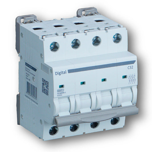 Disjoncteur 4x10A, courbe C, 6kA - 02046