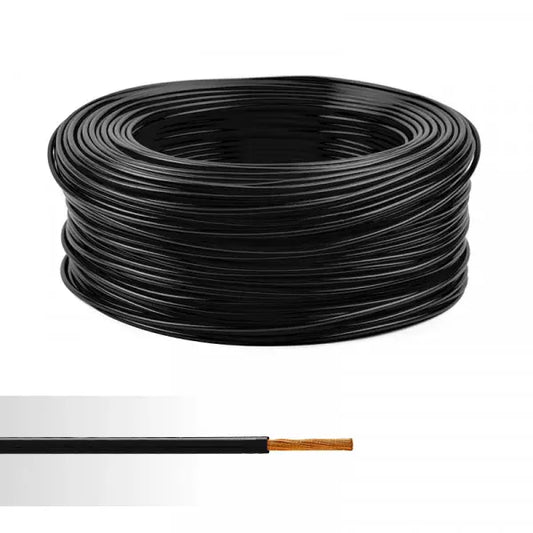 Black cable - diameter 6 mm² - 100m spool