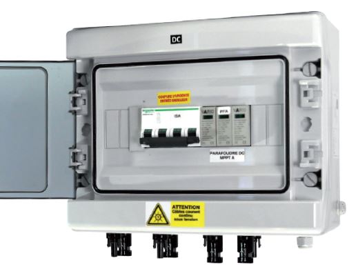 DC protection box for SolarEdge SE20K inverter without DC surge arrester (Schneider Protection) -