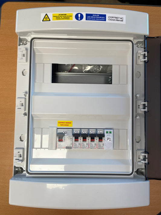 Coffret AC monophasé APS, jusqu'à 7kWc, Système CTAC2MM 20-30mA Type F+ alim et emplacement ECU
