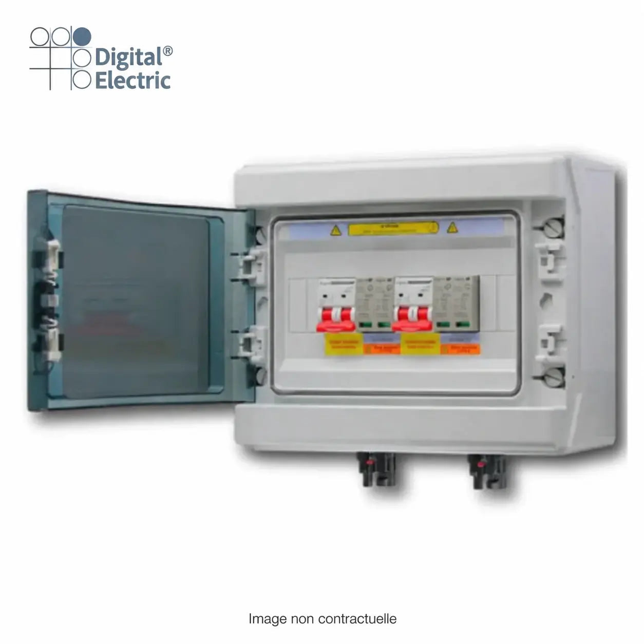 Coffret Digital Electric AC/DC 2T – 2× 2 entrées/1 sortie – 1000 V / 40 A + fusibles 20 A – triphasé 1 onduleur 25 A / 300 mA
