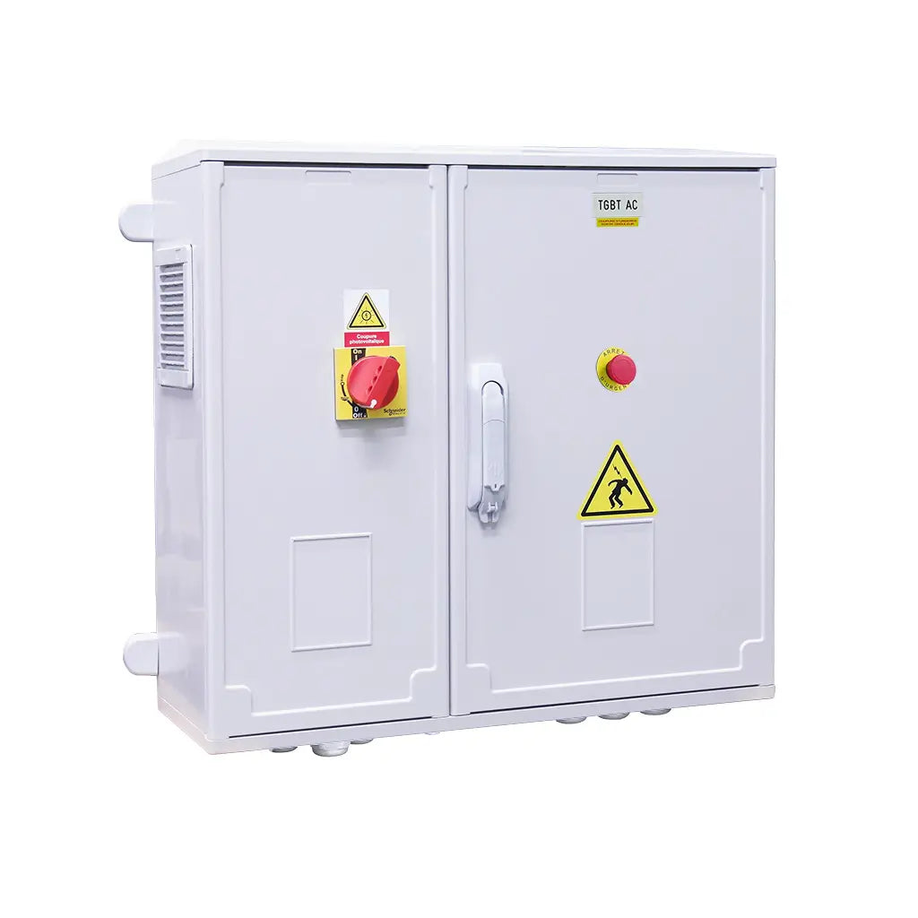 AC TGBT with adjustable differential for Solis S5-GC100K-SA/100K-5G-PRO/110K-5G/110K-5G-PRO inverter - Huawei SUN2000-100KTL-M2/115KTL-M2 - Solplanet ASW110K-LT, 400Vac - IS 250A Exterior Handle Side - 1x C250A (Schneider) -