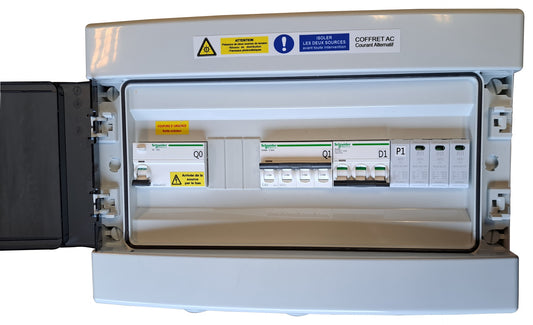 Coffret AC triphasé, onduleur réseau jusqu'à 36kVA, CTACTT 63-300mA Type AC + 4X16U1000 R2V