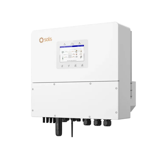 Onduleur Solis S6, 12kW/12kVA, hybride, triphasé, 4 MPPT - 5 ans de garantie