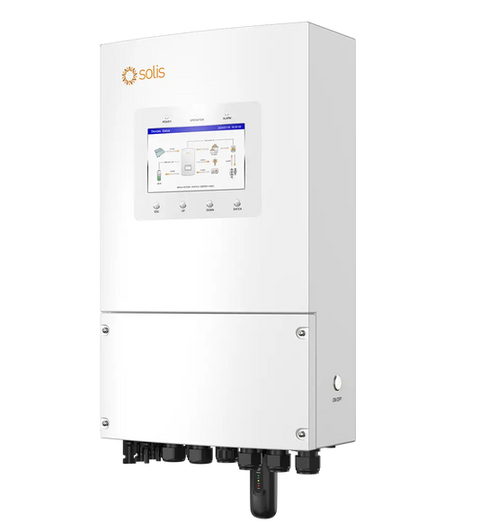 Onduleur Solis S6, 5kW/5kVA, hybride, monophasé, 2 MPPT, DC SW, pour batteries LV, Smart port, 1Ph compteur & S2-WL-ST inclus - 10 ans de garantie