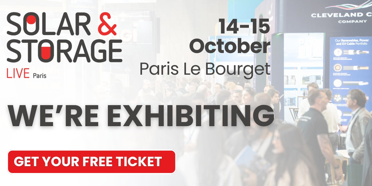 Bandeau Solar & Storage Live Paris 2026, les 14 et 15 octobre à Paris Le Bourget