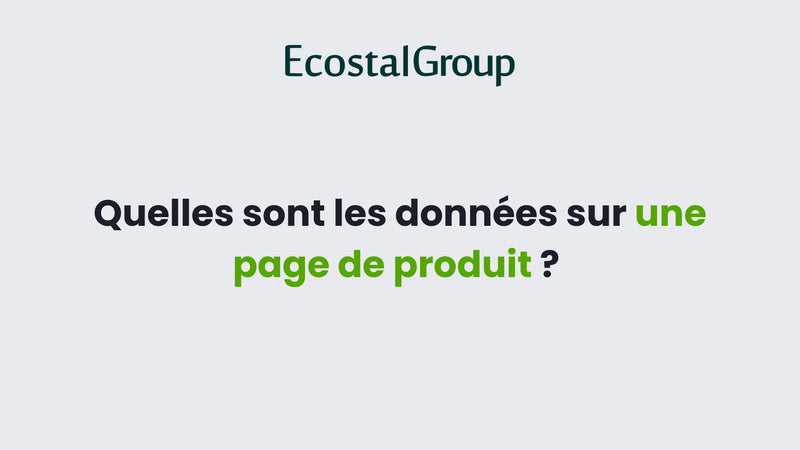 Quels sont les données sur une page de produit ?