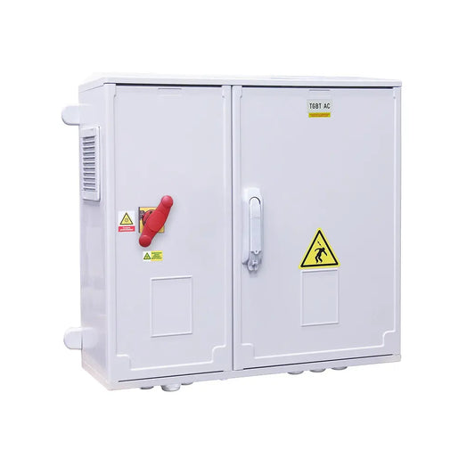 AC switchboard with adjustable differential for 2 SolarEdge SE100K inverters, 400Vac - IS 400A - Remote front handle - 2x C160A (Schneider) -