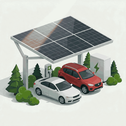 Energy Hub - ombriere solaire animee