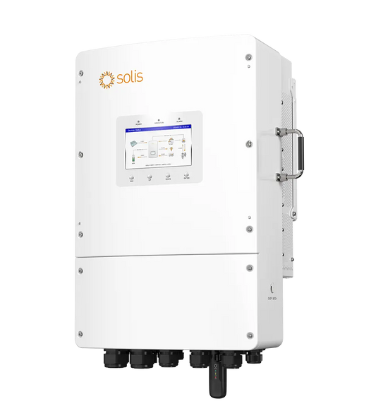 Onduleur Solis S6, 10kW/10kVA, hybride, triphasé, 2 MPPT, DC SW, pour batteries LV, Display 7", compteur & S2-WL-ST inclus - 5 ans de garantie